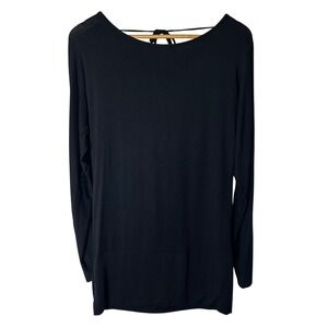 Rachel Pally Dress Size S Mini Black Backless Long Sleeve Modal Blend Stretchy